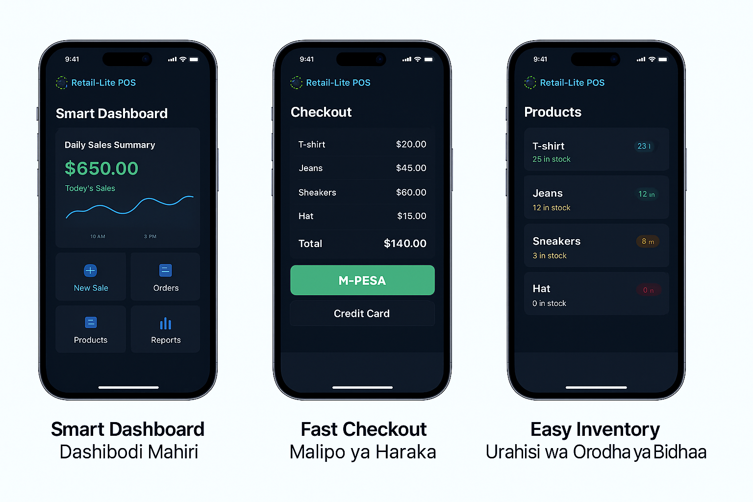 Retail-Lite POS App Interface
